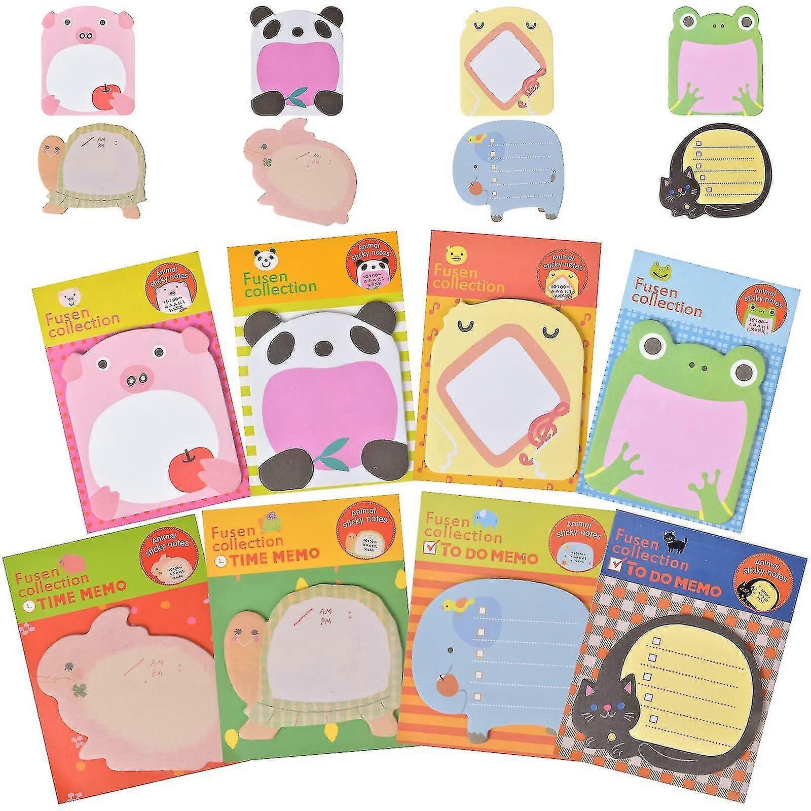 Sticky Notes Pads 16 Pads 240 Sheets Cute Animals Sticky Post Notes Small Cartoon Note