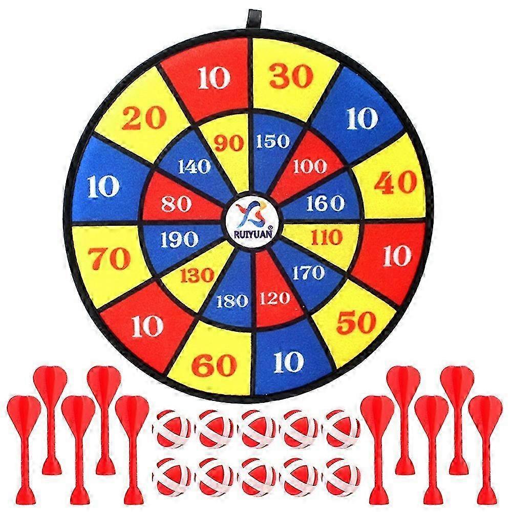 Safe Board Games For Kids 14.2 Inches Cloth Fabric Dart Board Set With Habing Strap For
