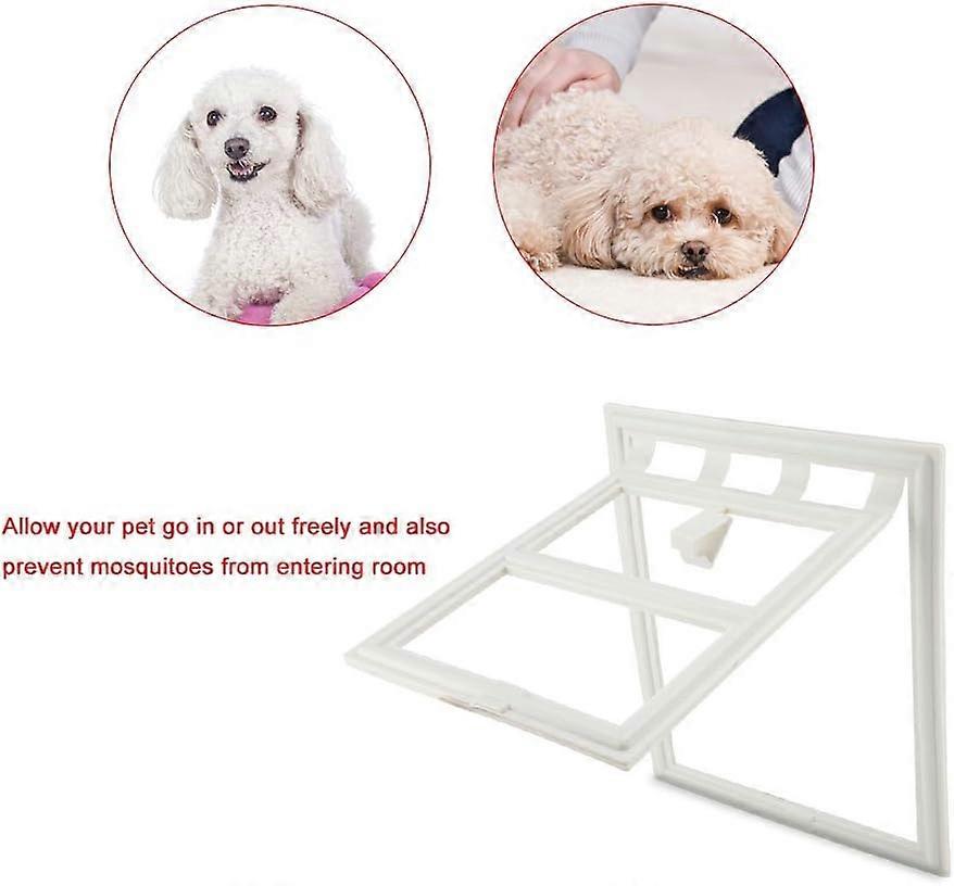 Large Medium Pet Dog Cat Door Flap - Magnetic & Lockable For Sliding Screen Gates & Frames