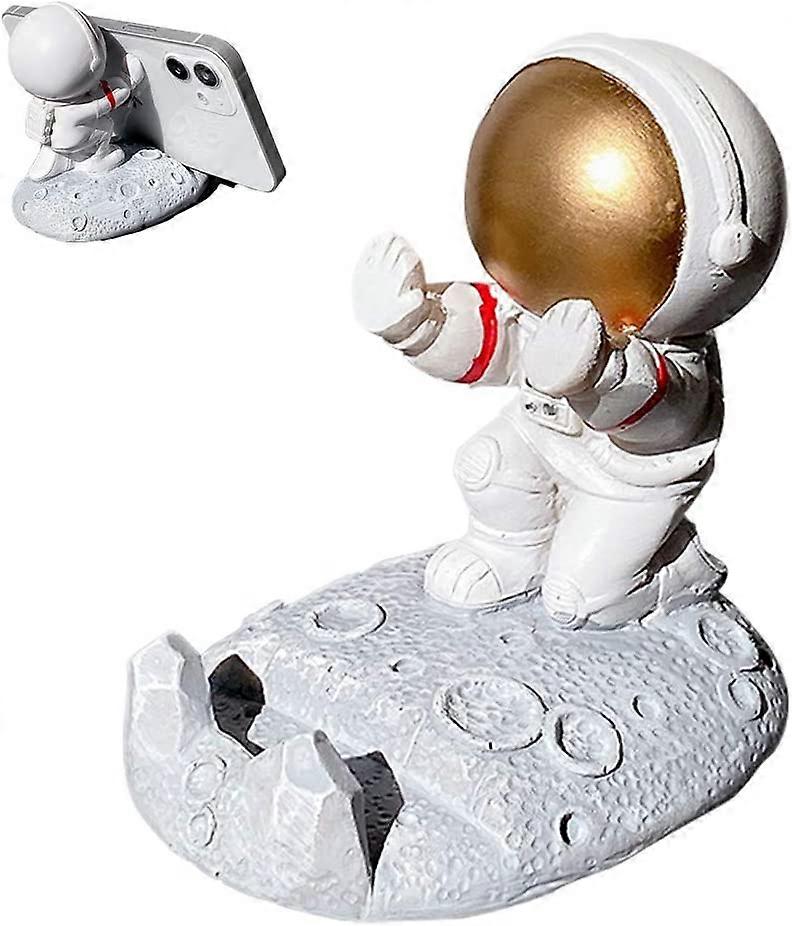 UBIUO Unique Cute Cell Phone Stand Car Holder Cool Fun 3D Cartoon Astronaut Design Mobile Phone Tablet Bracket for Desk Compatible with All Smartphone