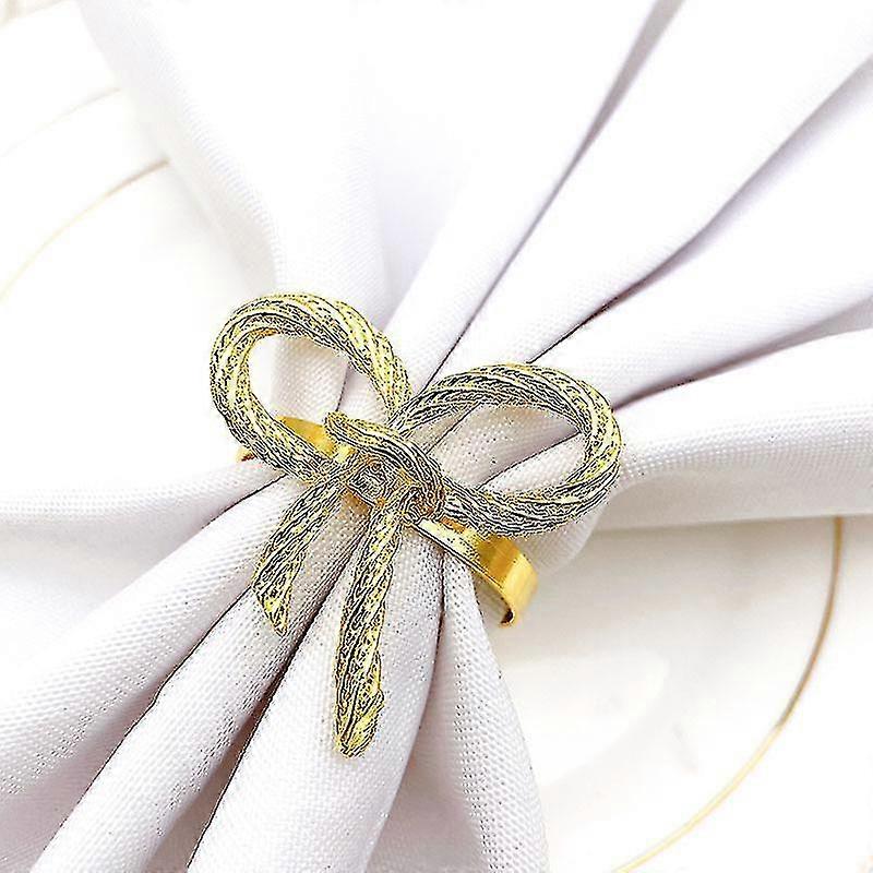 6st guld fluga servett ring servett ring servett spänne