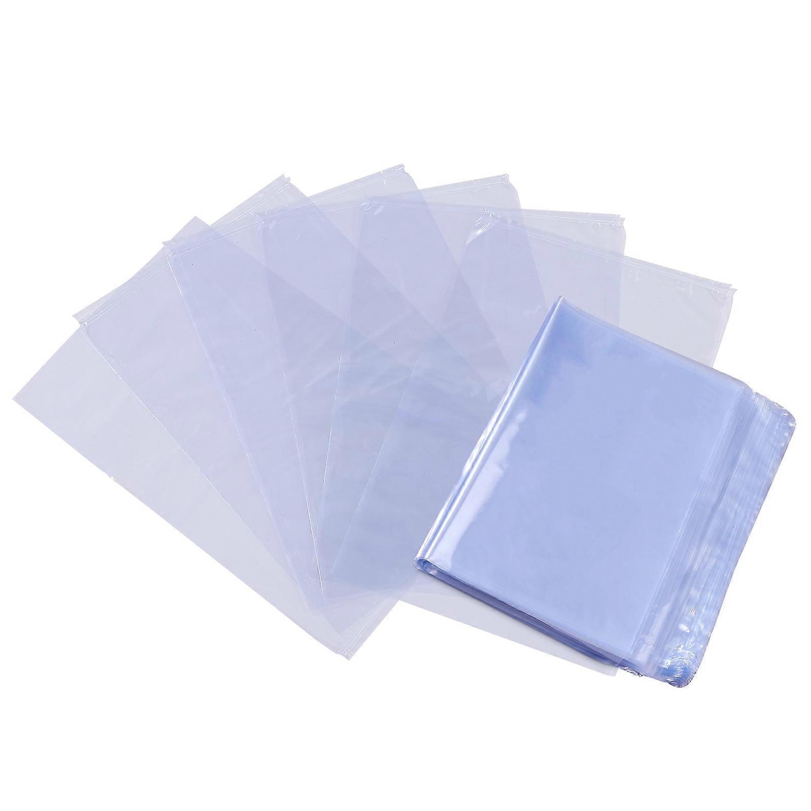 Supvox 300pcs PVC Shrink Wrap Transparent Heat Shrink Bags Laminating Wrappers for Handmade Soaps Bottles Bath Bombs