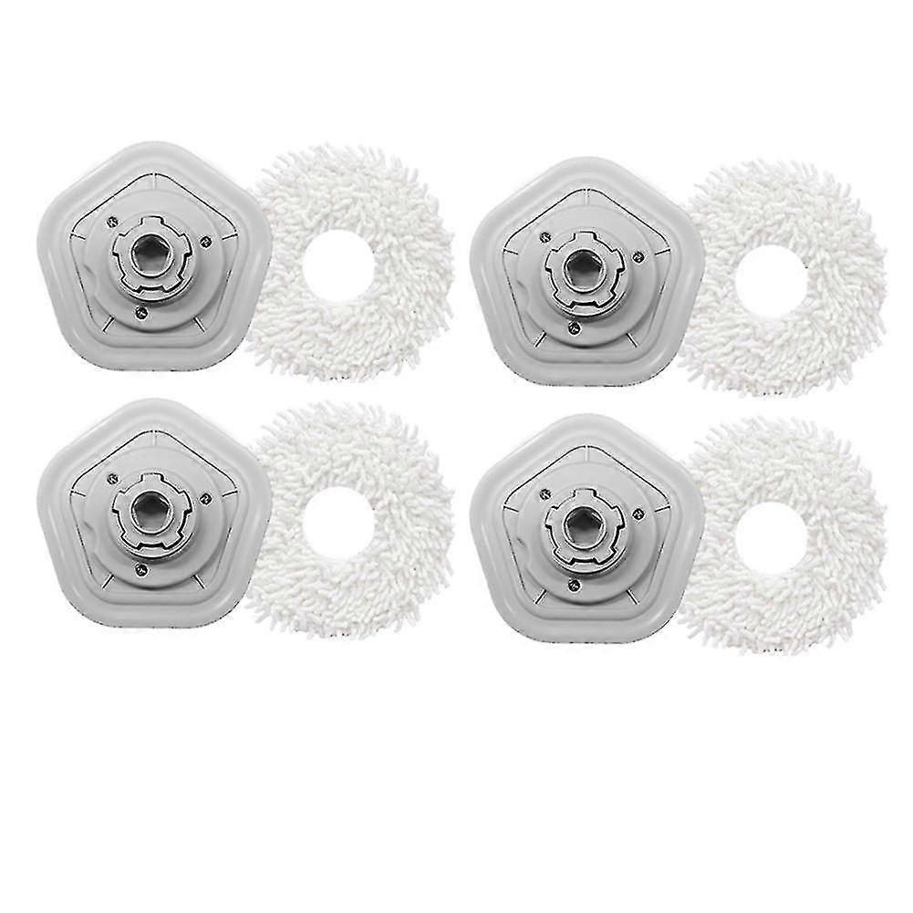 8 Pcs Upgraded Replaceable Mop Cloth And Mop Cloth Support