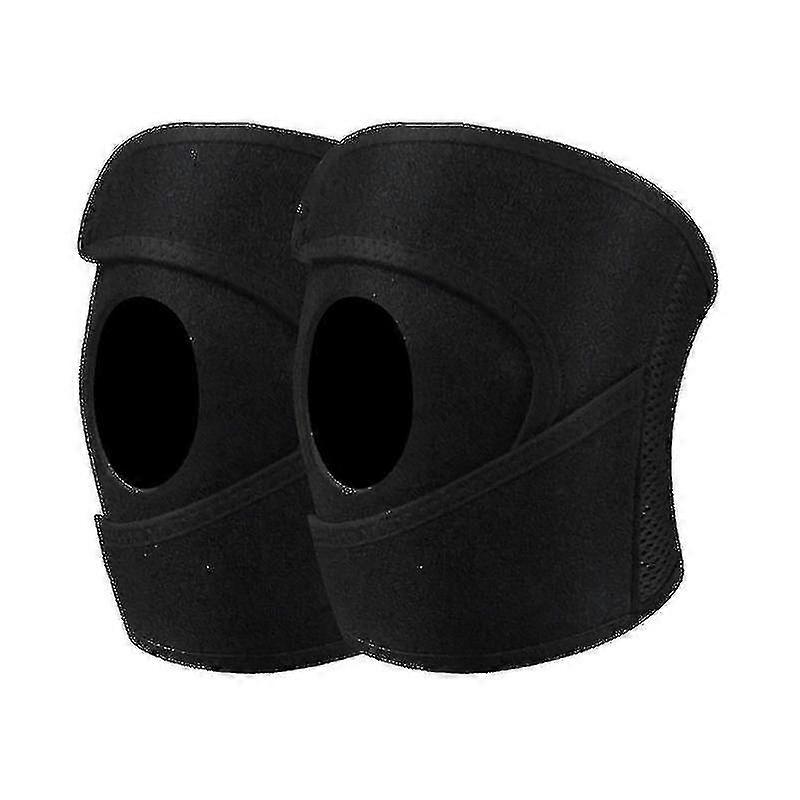 スポーツニーパッド衝突防止調整2個-黒