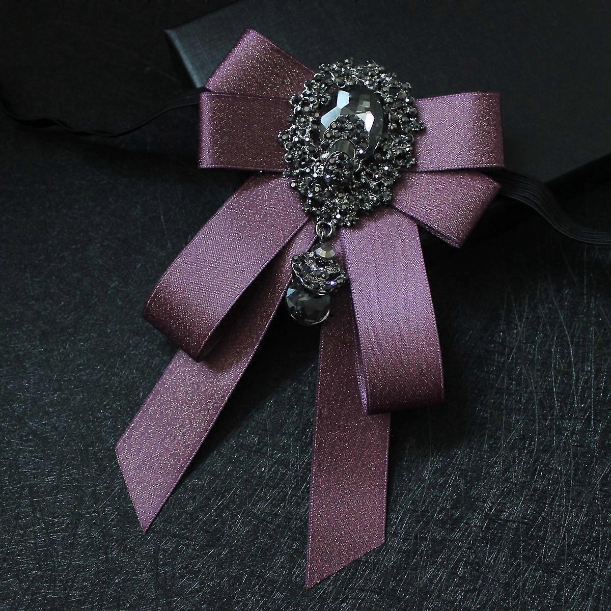 Moda bărbați femei Panglica Papion pentru strasuri de cristal Brosa Pin de lux nunta arcuri reglabile formale de partid handmade cravată
