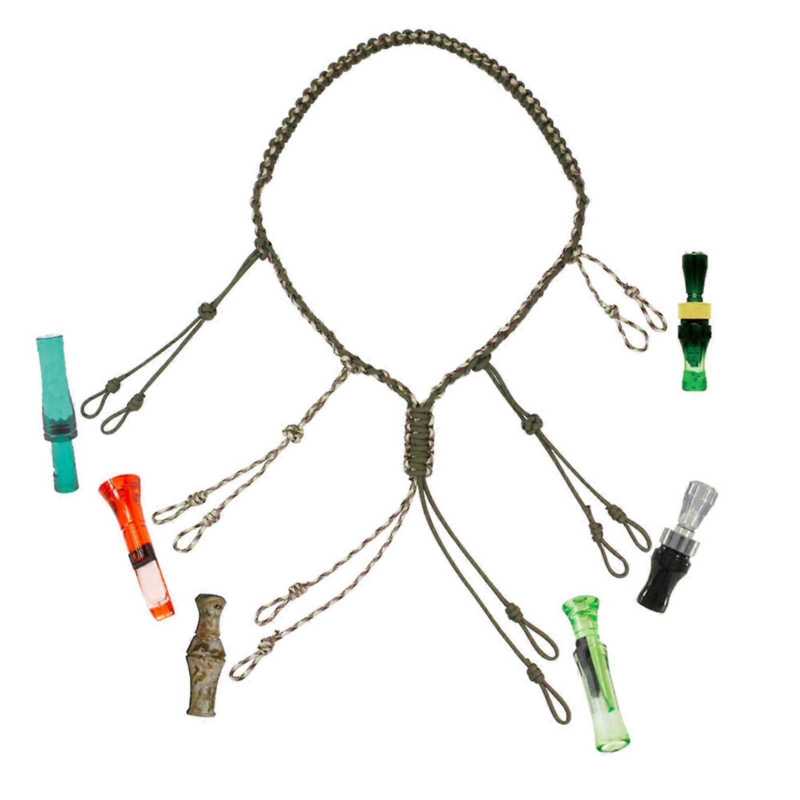Κορδόνι Duck Call με 12 Θηλιές για Υπαίθριο Κυνήγι και Σκοποβολή, Black+CP Camouflage
