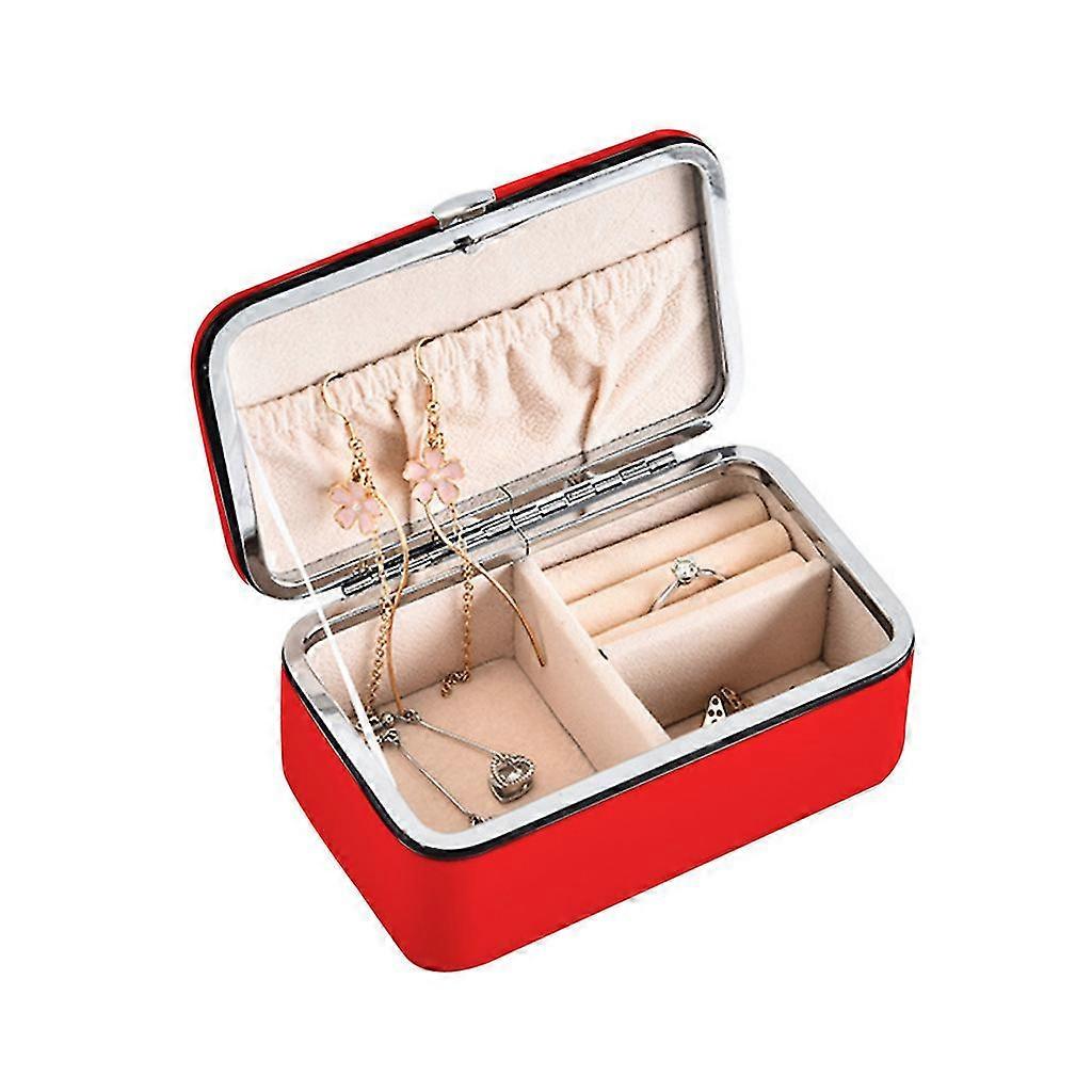 Multi-function Jewelry Organizer Display Case Portable Grids Storage Box