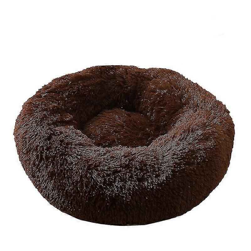 Washable Calming Comfy Donut Style Plush Pet Cat Or Dog Bed
