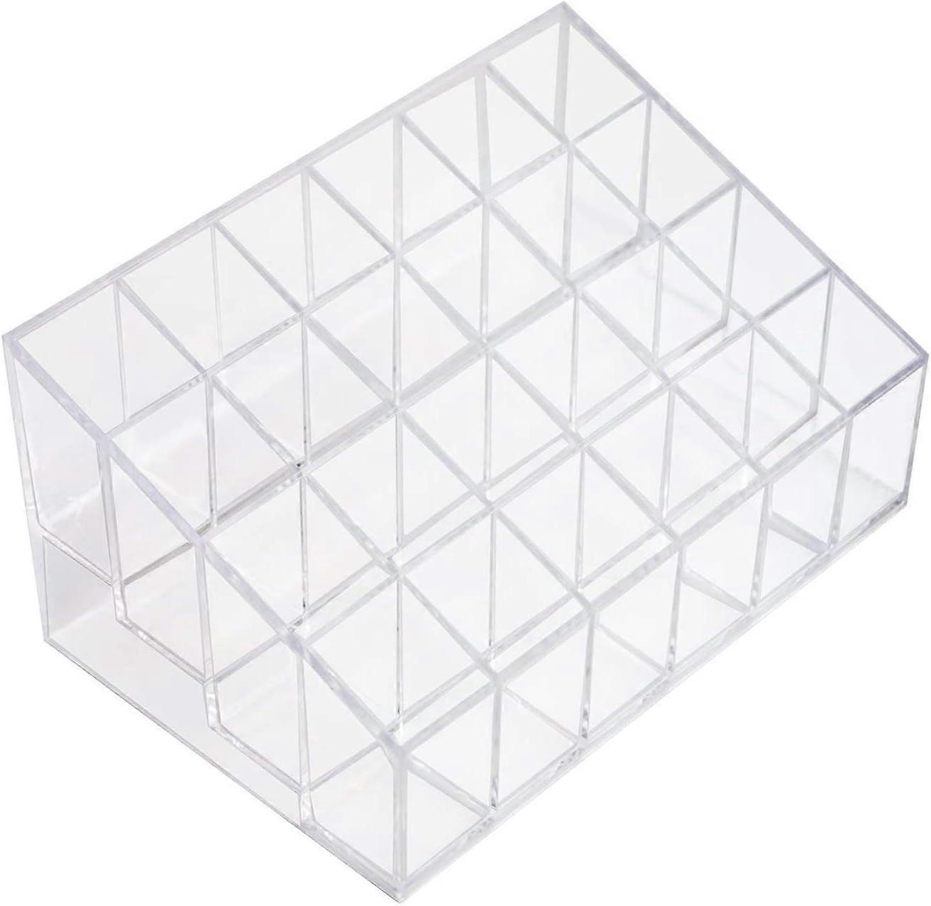 24 grid transparent plastic storage box household small items storage box transparent crystal box item display stand