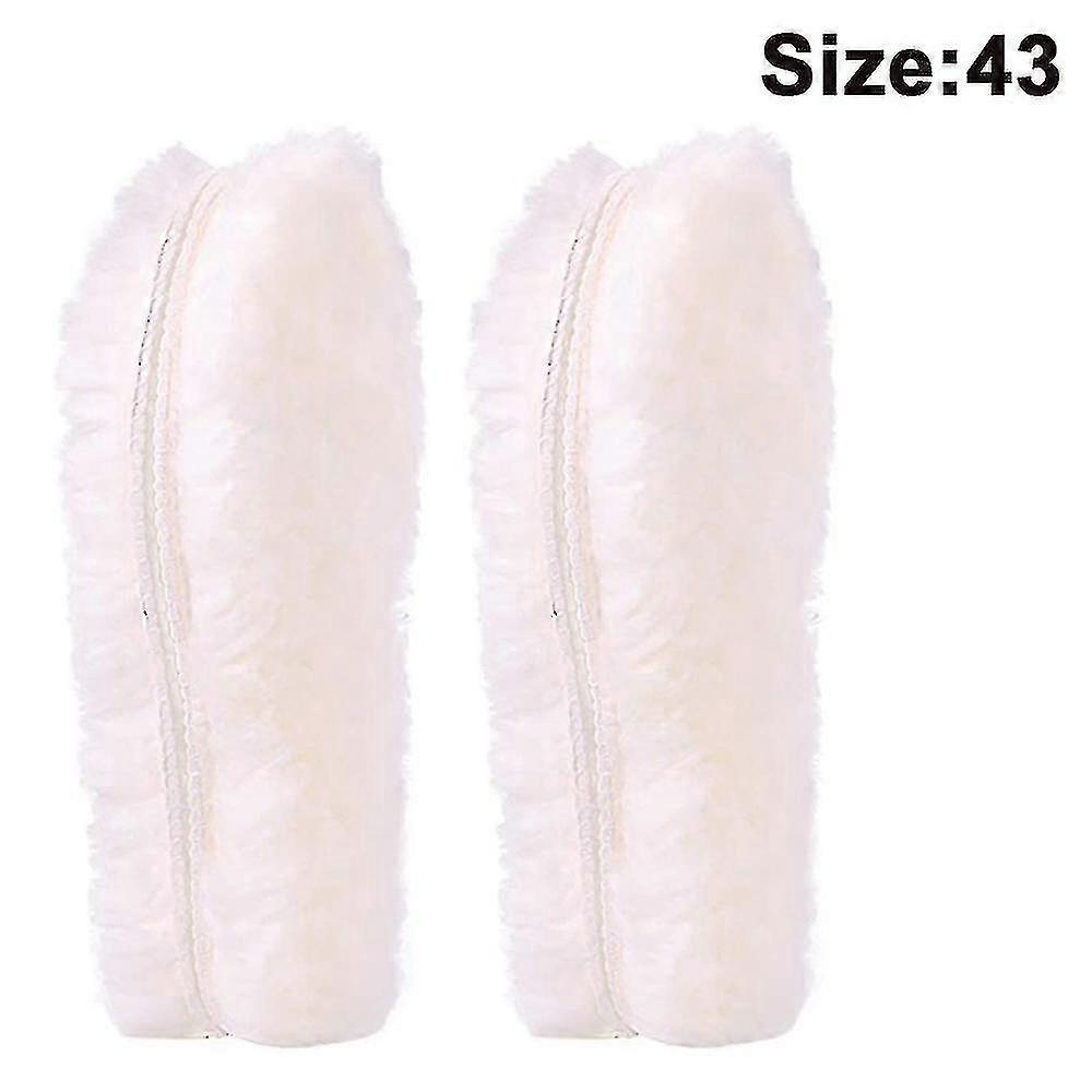 Fuzzy Sheepskin Insole, Warm Thick Fluffy Lambswool Inserts  37