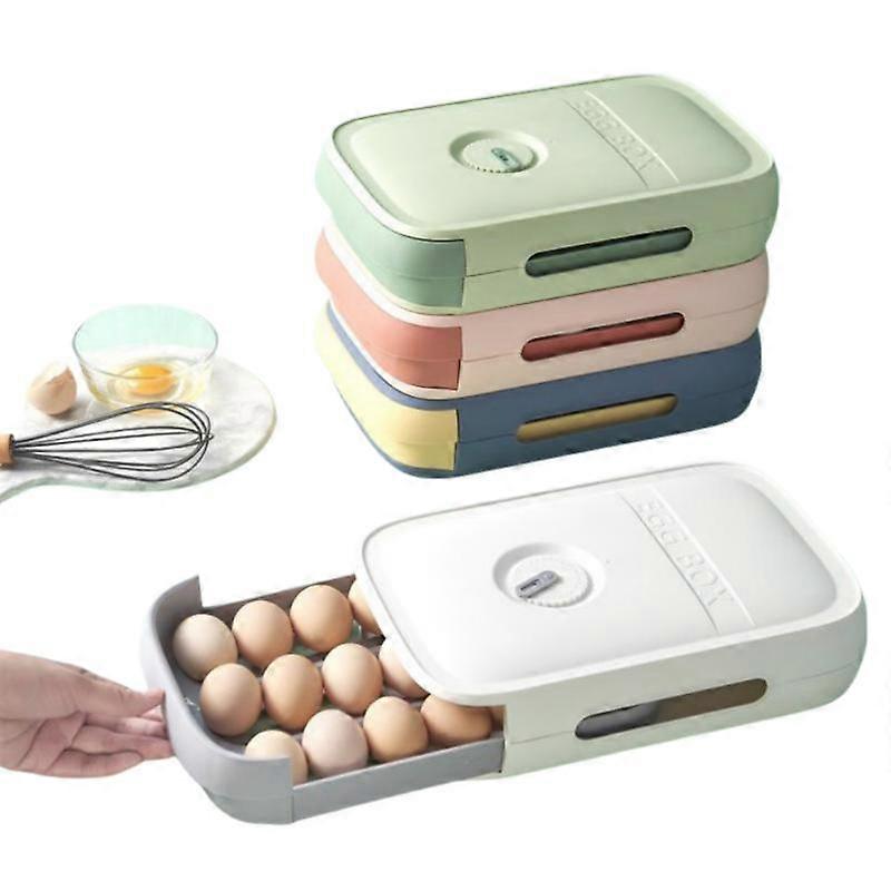 Drawer-type Egg Storage Box Refrigerator Egg Organizer Kitchen Egg Box Container