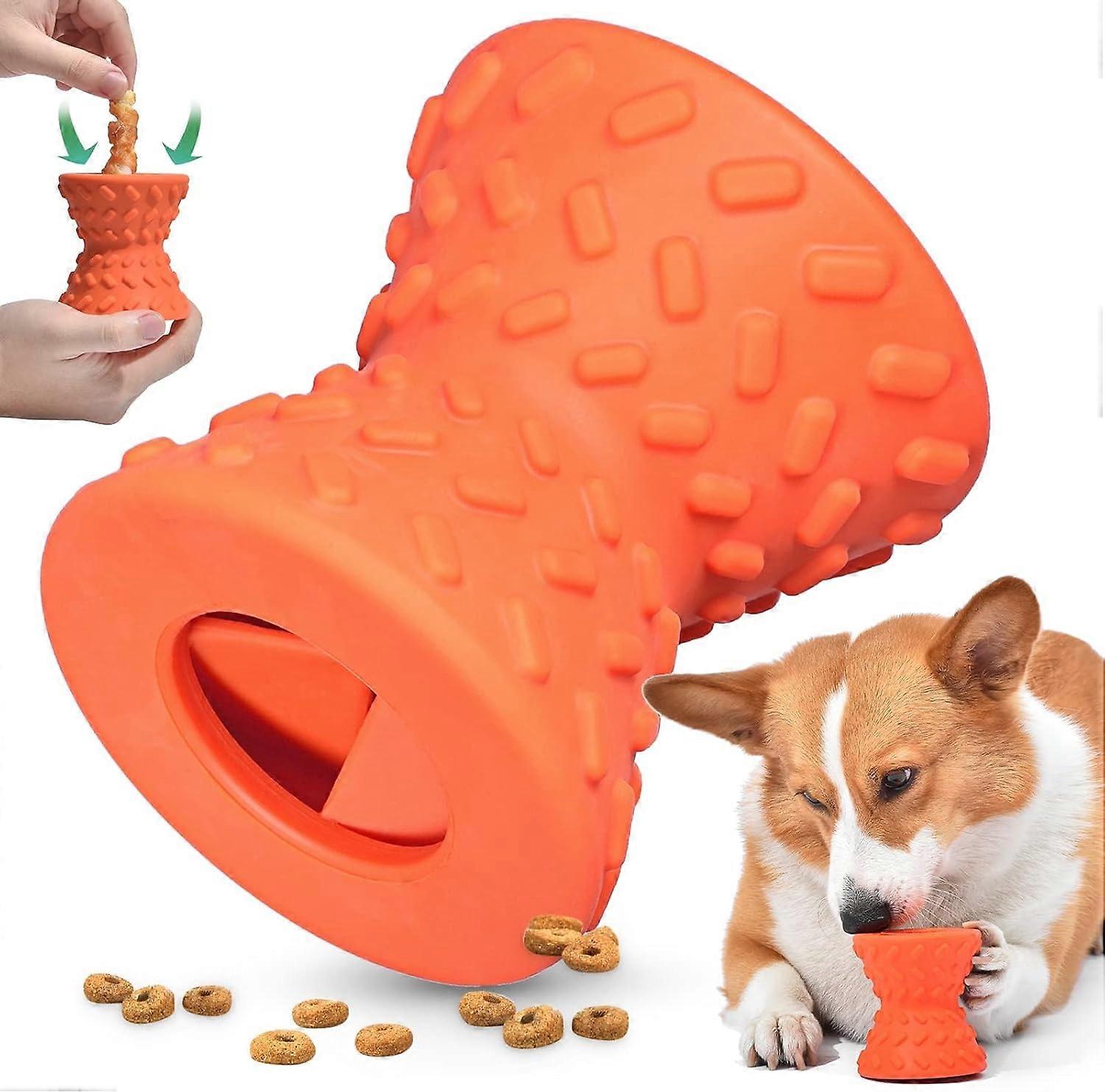 Interactive Treat Dispensing Puppy Toys - Dog Bones for Aggressive Chewers Super Dog Toys Tough Chew