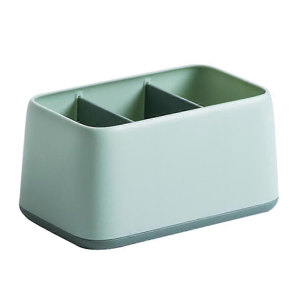 Desktop Remote Control Storage Box Household Three-level Storage Box-green