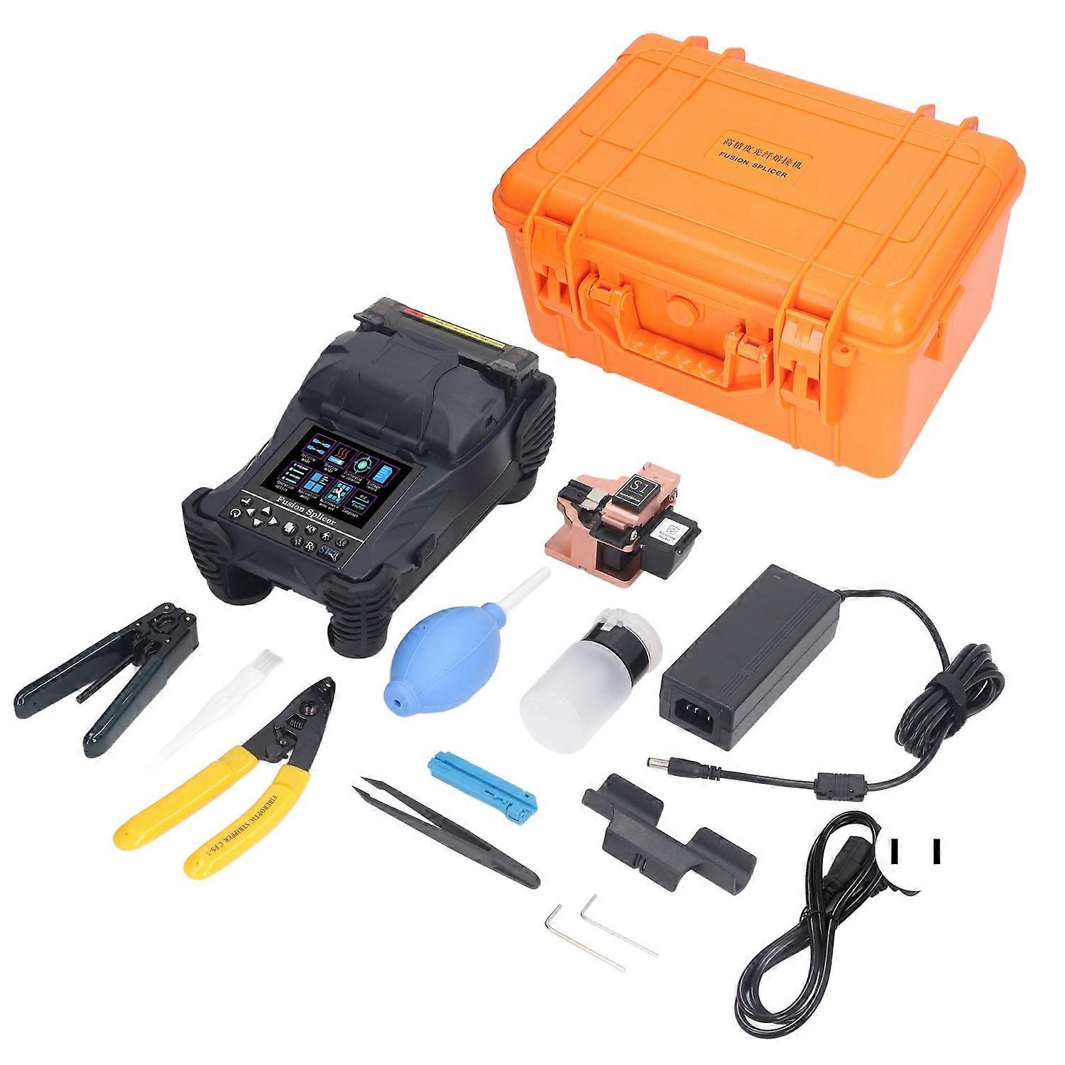 Optical Fiber Fusion Splicer 400X 3.5 Inch LCD Fiber Welding Splicing Machine for Pigtail Jumper Lea