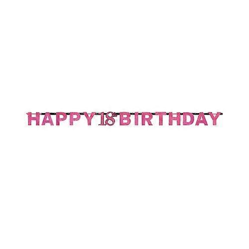 Amscan prisme lyserøde Happy Birthday brev Banner