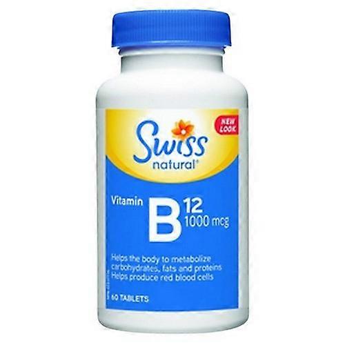 Swiss Natural Vitamin B12,1000 Mcg,60 Tabs