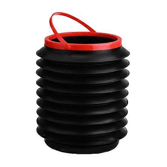 4L Car Trash Bin Foldable Large Capacity Round Automobile Telescopic Storage Bucket for