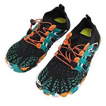 Water Shoes for Men Women Rubber PVC Quick Dry Non Slip Breathable Barefoot Shoes for Beach River Swimming Pool Hiking Surfing Black Size 40