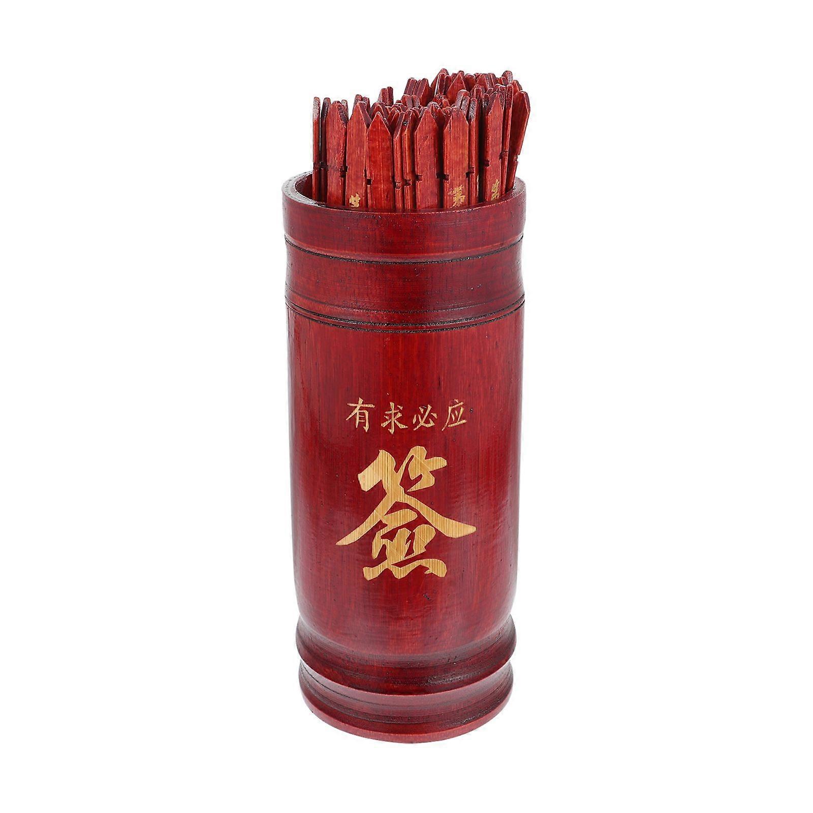 1 Set Buddhist Divination Sticks Prop Unique Divination Game Bucket for Home