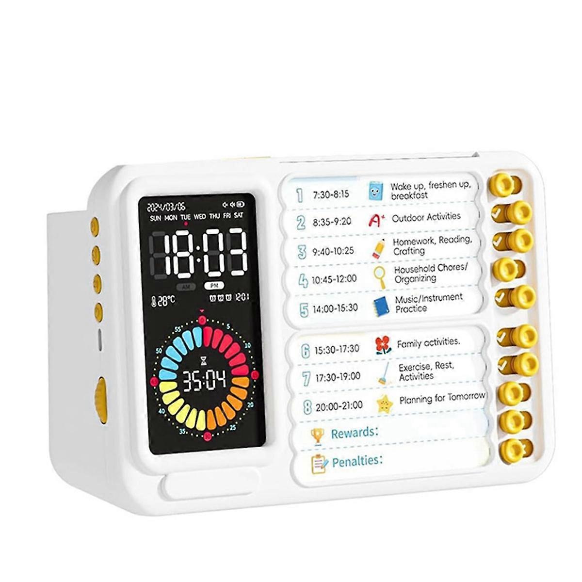Visual Timer for Kids Adults, ADHD Timer with Planning Board for Schedules, Task Timer Toddler Visu