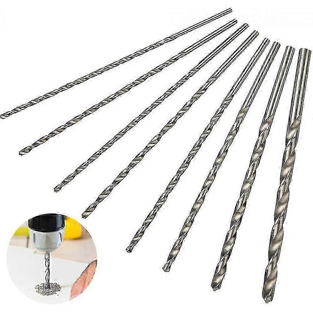 200mm 8pcs Extra Long Drill Bit Set, High Speed Steel Drill Bit, Straight Shank With Diameter Of 4-10mm, Drilli TKQ