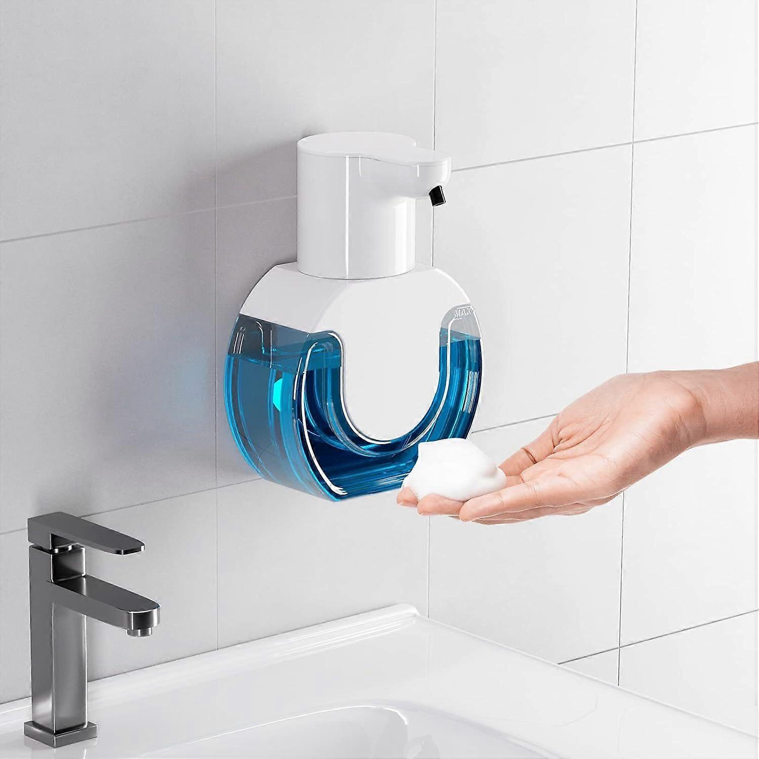 Automatic Foaming Soap Dispenser 15oz/420ml Foaming Hand Sanitizer Touchless Wall Mount with 4levels Adjustable Free Touch Electric Soap Dispenser Rec