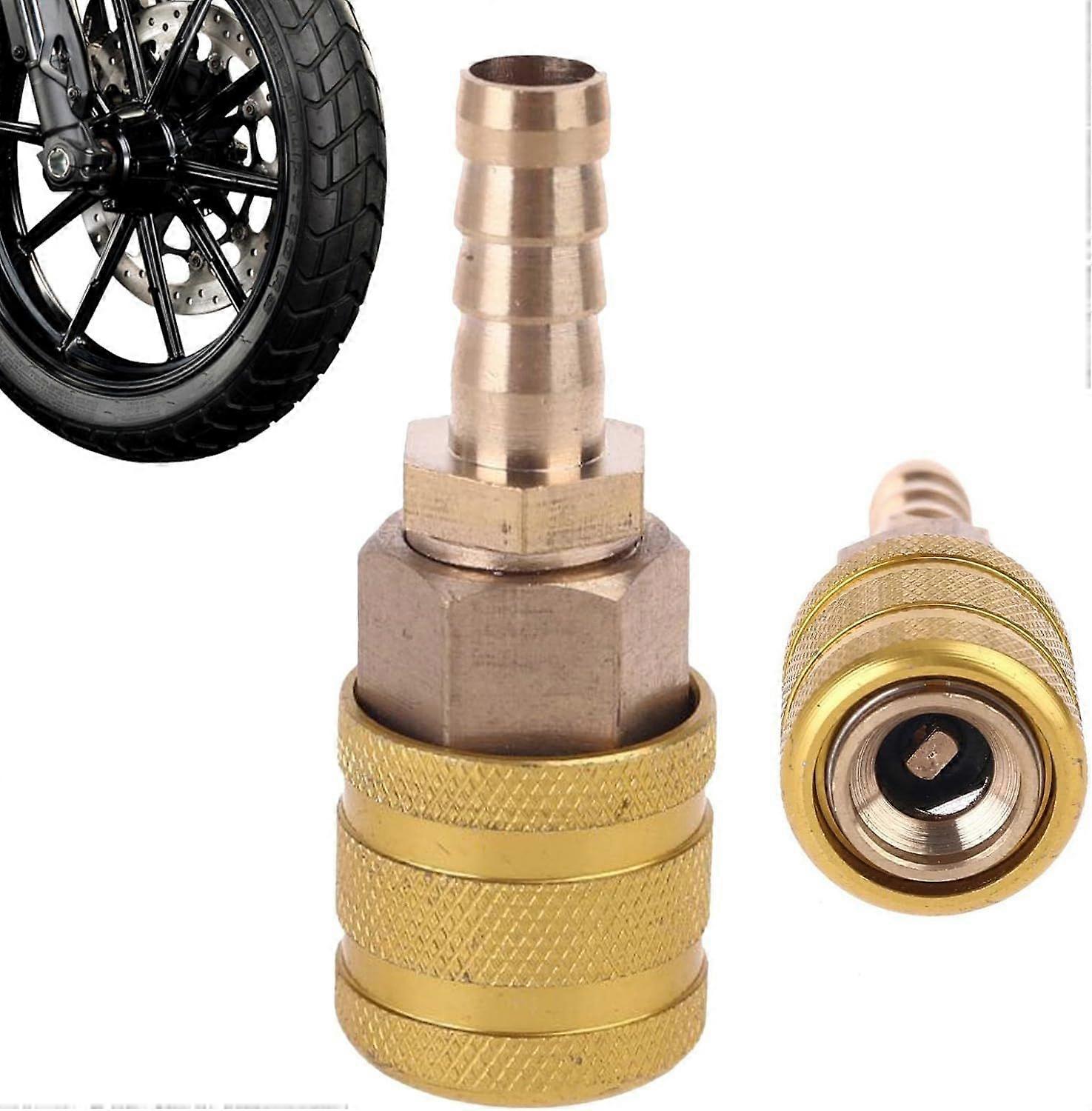 Locking Air Chuck - Brass Inflator Nozzle Adapter for Tire Pressure Gauge and Pneumatic Tool Leak-Free and High Efficiency