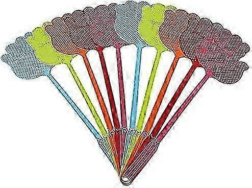 Fly Swatter Multi-colors Plastic Handle(10pcs)