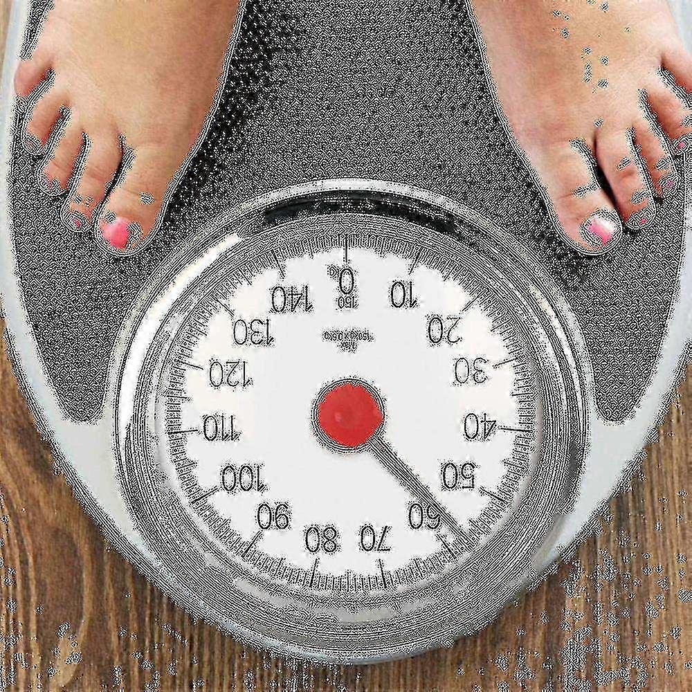 Doctor Style Mechanical Bathroom Scales  Retro White + Black Accurate Weighing, Easy to Read Analogu