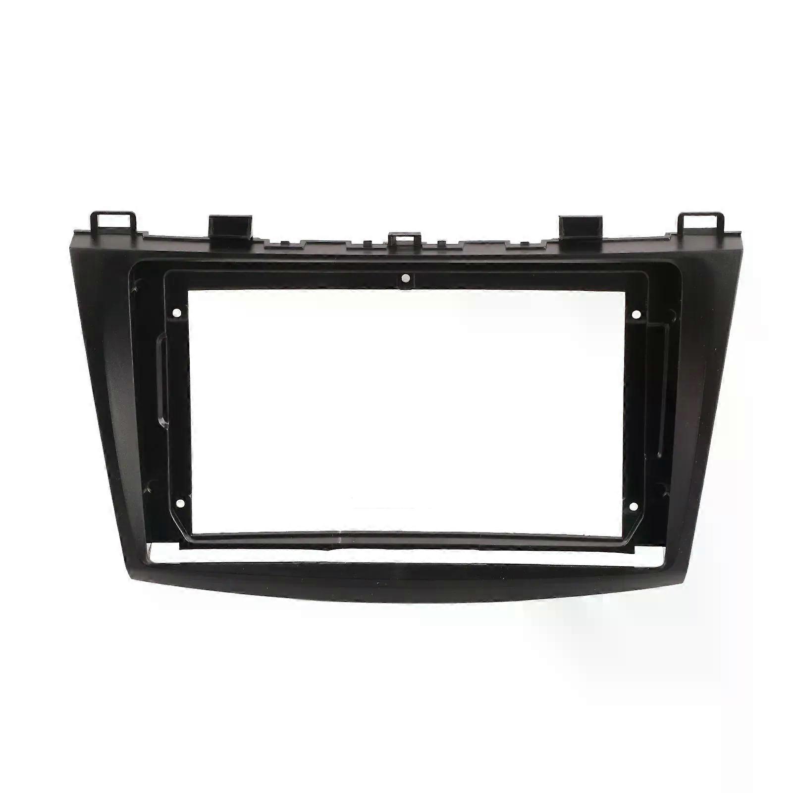 9in Car Navigation Panel Frame Black Stereo Dash Fascia Replacement for Mazda 3 20102013 Radio Face Panel Stereo Radio Bezel