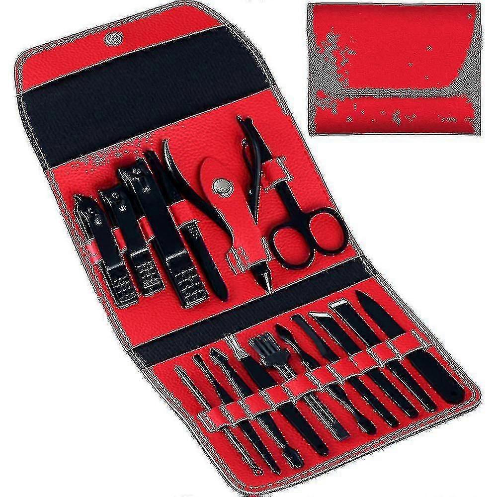 Professional Manicure Set, 16 Pieces Pedicure Kit Nail Clipper Set