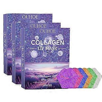 3 cajas de Collagen Pink Lip Mask Crystal Gel Masks Peel Off Mascarillas Hidratantes Antiedad