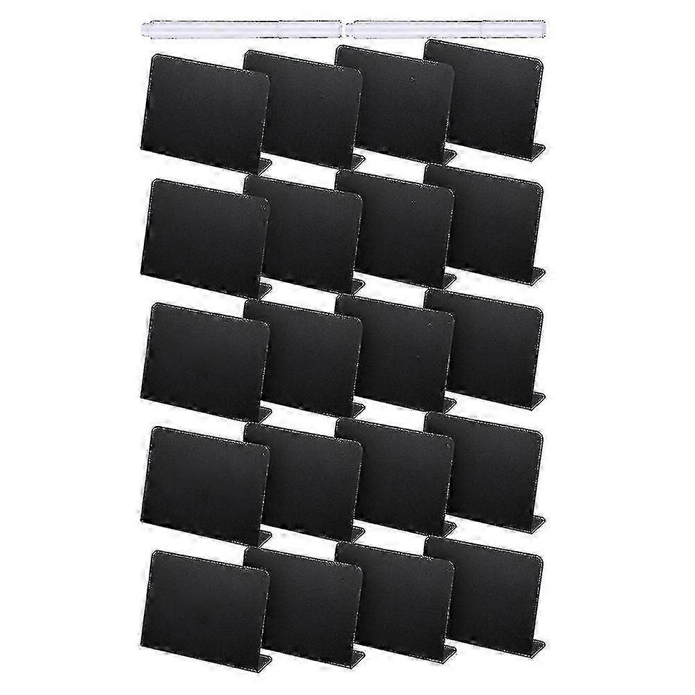 20pcs 4 X 3 Polegadas Mini Lousa Mesa de Lousa Placa De Mesa Sinal Chalkboard Buffet Tags Rótulo de Comida Para Festa Tabl