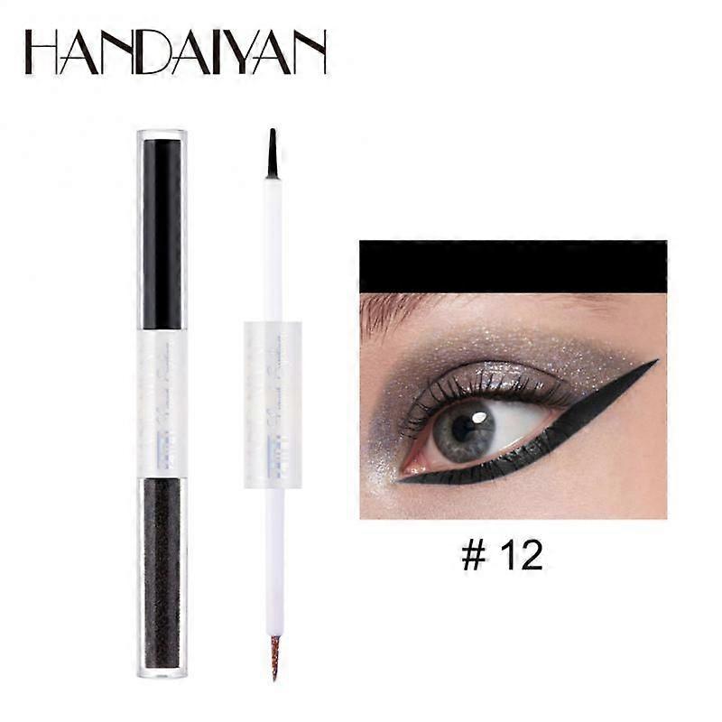12Colors Double Head Eyeliner Pencil Long Lasting Quick-drying Waterproof