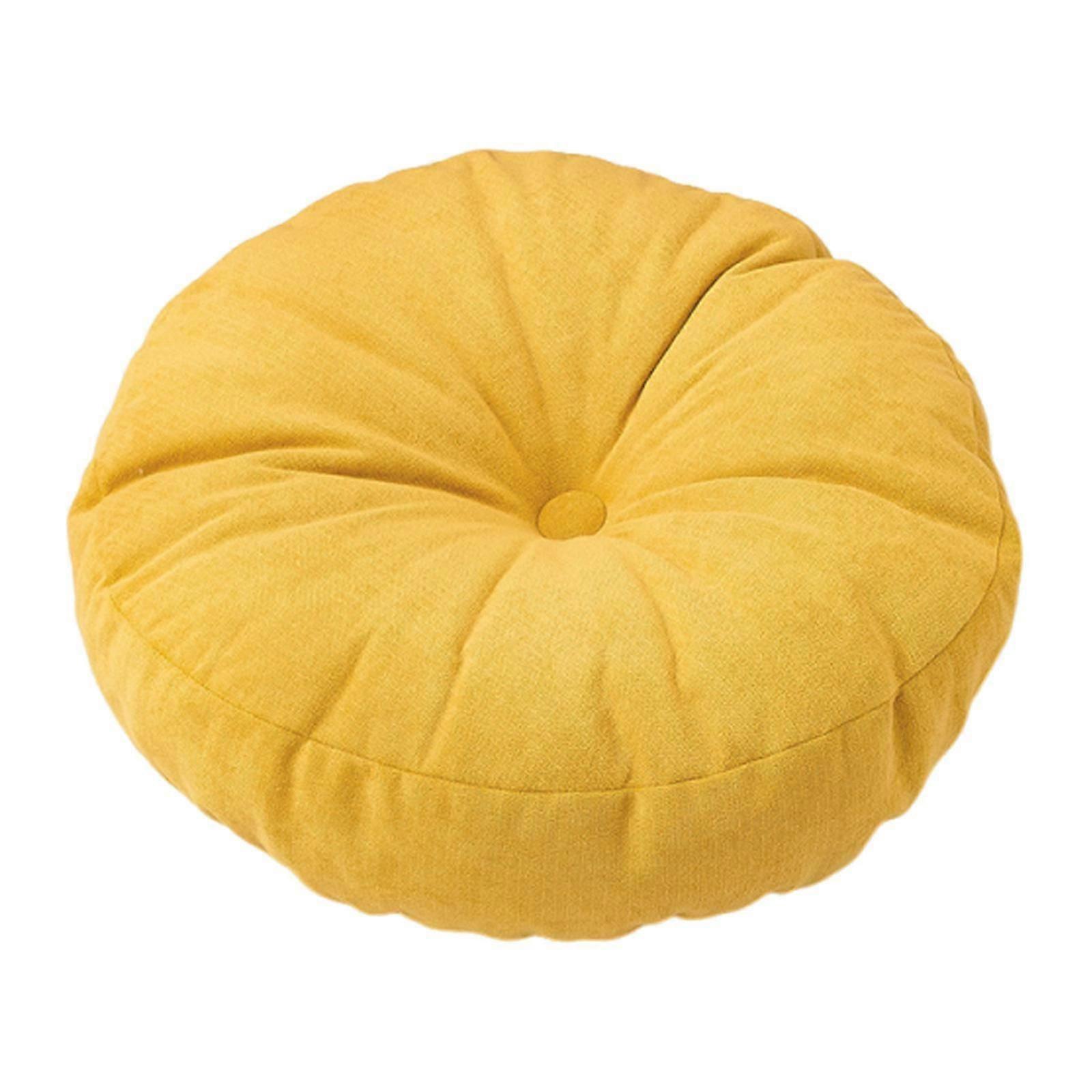 フロアクッションパッド通気性シート枕大人用子供用寝室のリビングルームイエロー