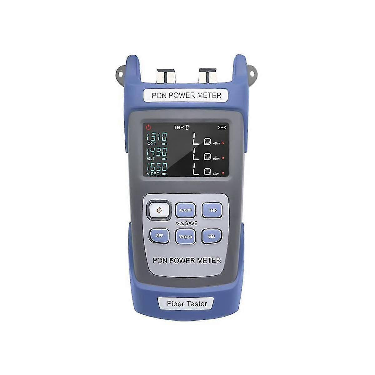 Professional PON Power Meter 1310/1490/1550nm, Fiber Optic Tester for FTTx Networks with Threshold Alerts & USB Interface