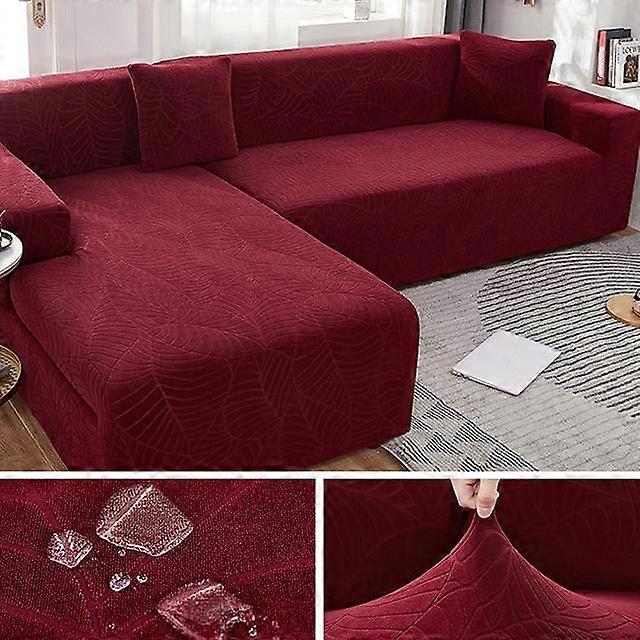 New Jacquard Sofa Covers Universal Waterproof Couch Covers Solid Color Elastic Slipcover Non -Slip Full Wrap Sofa Seat Covering