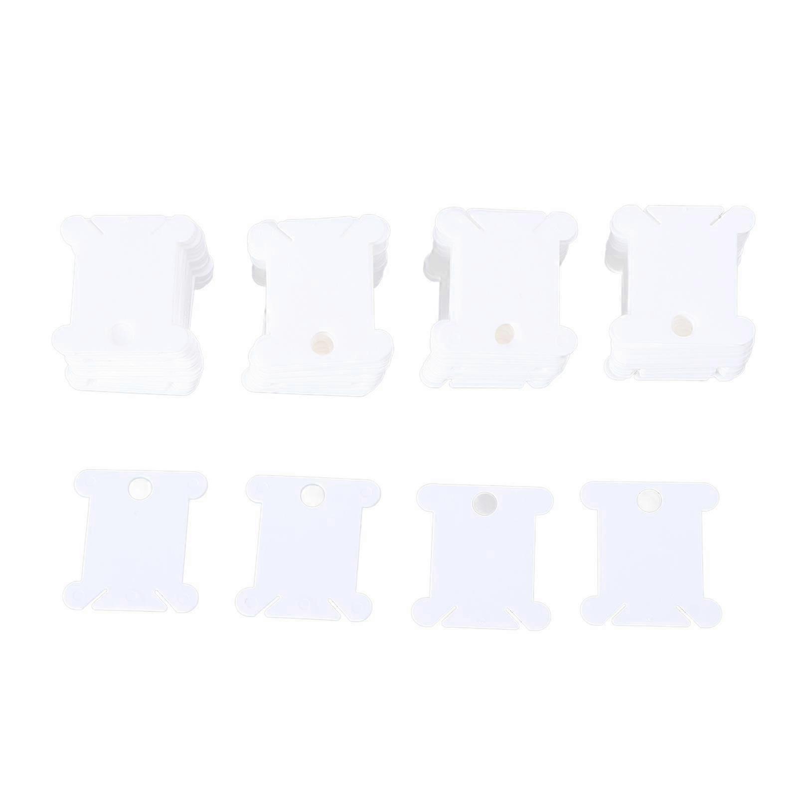 300Pcs Plastic Floss Bobbins for Thread Storage and Organization