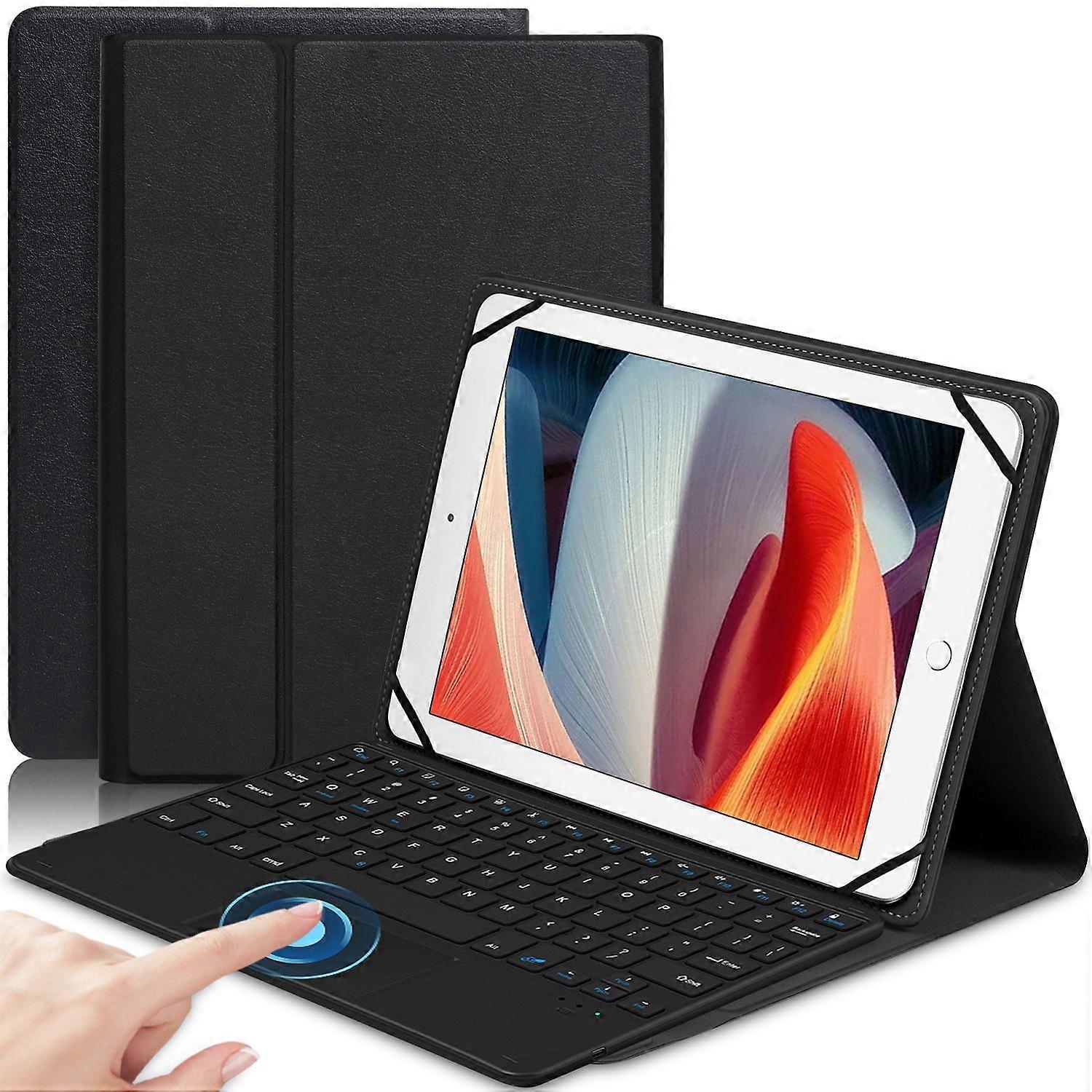TY3316 Universal 9-11 inch Tablet Protective Cover Touchpad Bluetooth-compatible Keyboard Leather St