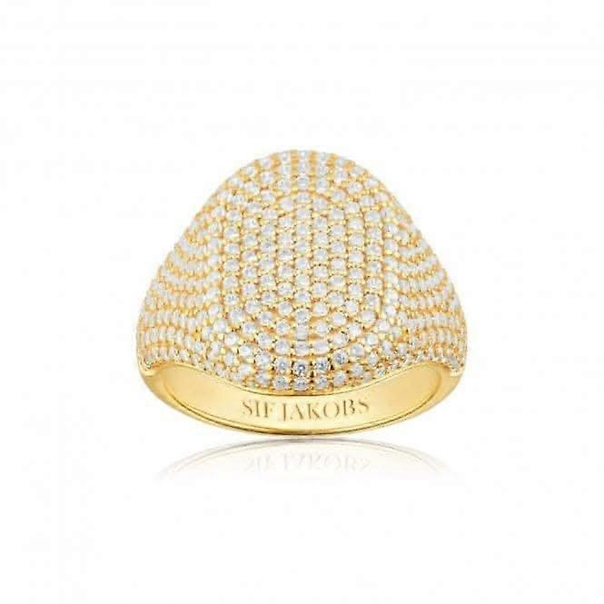 White Zirconia Capizzi Ring SJ-R42240-CZ-YG