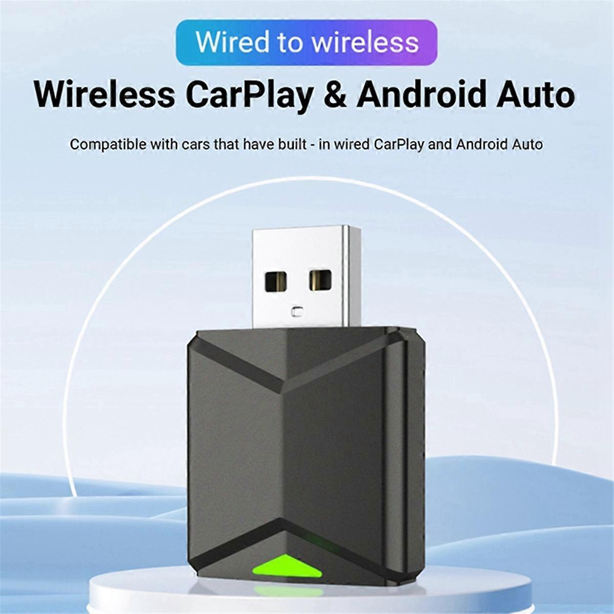 Adattatore CarPlay wireless e cablato 2 in 1 Plug & Play CarPlay Box Schermo automatico Android Connessione rapida Wifi BT