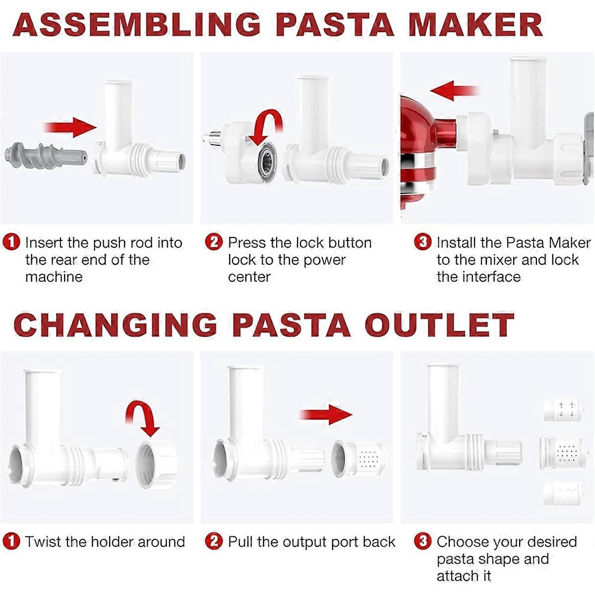 För Stand Mixer Pasta Pres Maker Attachment Set