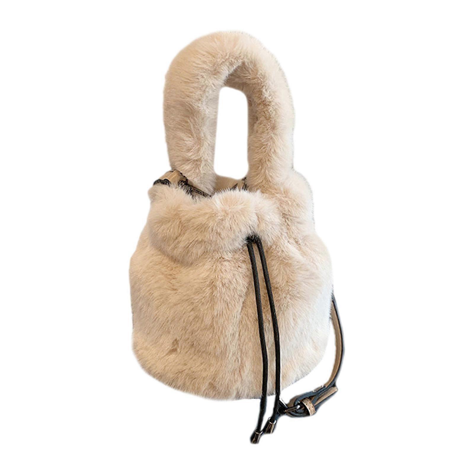 Soft Drawstring Shoulder Bag Fashionable and Convenient Crossbody Handbag Suitable for Everyday Use White