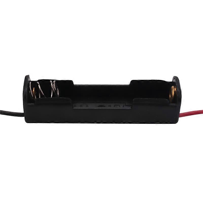 6Pcs Wired Connector 1.5V AAA Battery Holder Plastic Case black