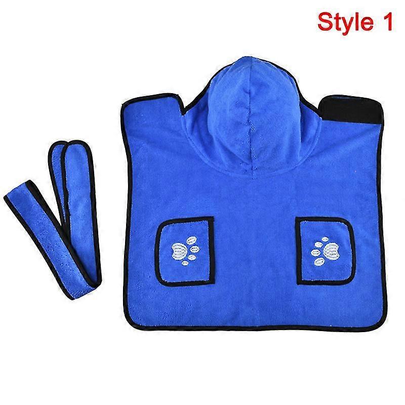 Super Absorbent Pet Towel Soft Dog Bathrobe With Hood And Belt  For Large Medium Small Dogs  New