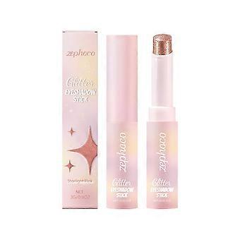 Crystal Jelly Glaze Stick Eye Shadow Stick Eyeliner Brightener Pencil Crayon with Brush Easy to Blend Long Lasting Shimmer Eyeshadow