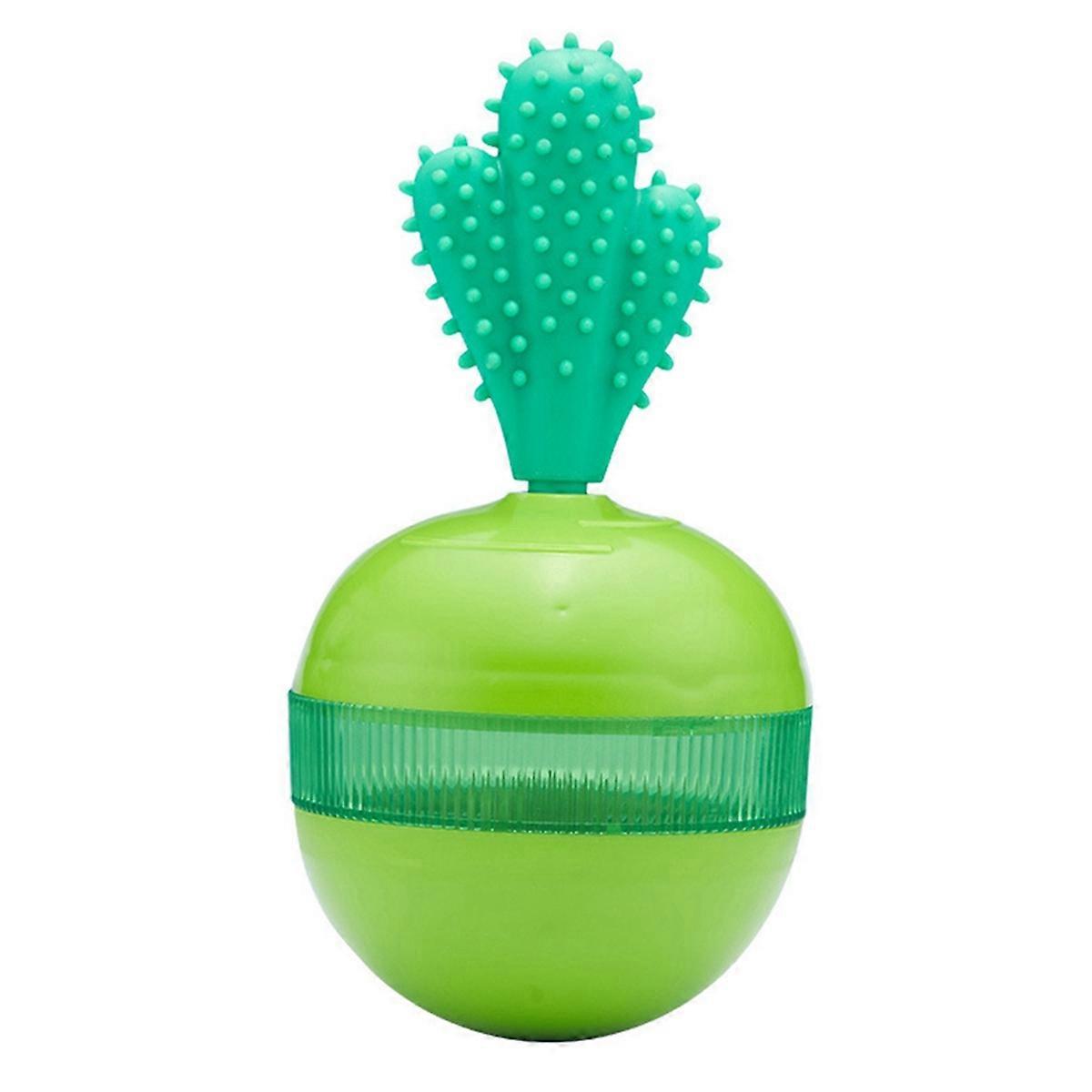 Tumbler Leak Food Ball Leak Food Cactus Toy Leak Food Dispenser Green