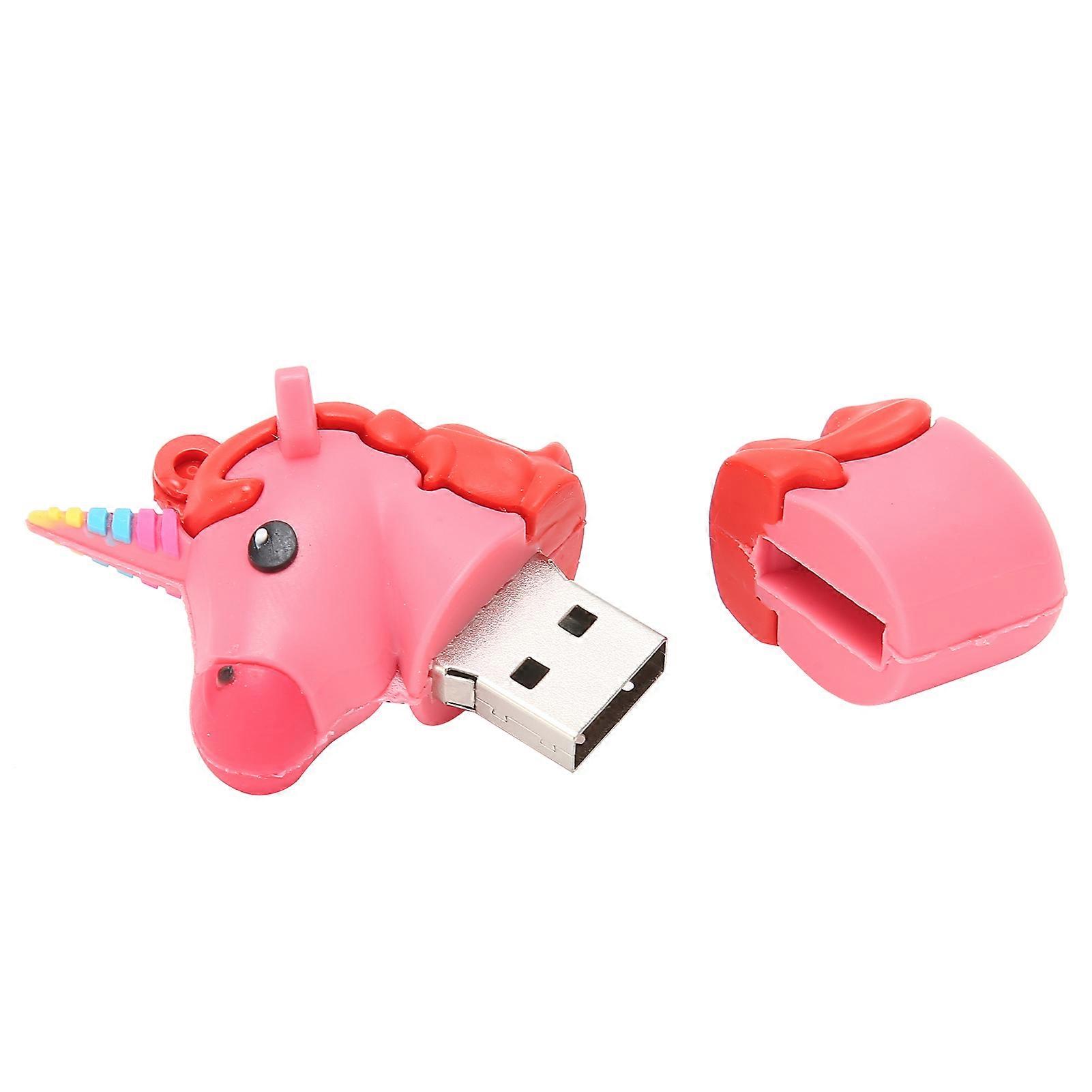 64GB USB 2.0 Pink Cartoon Flash Drive Practical Data Storage