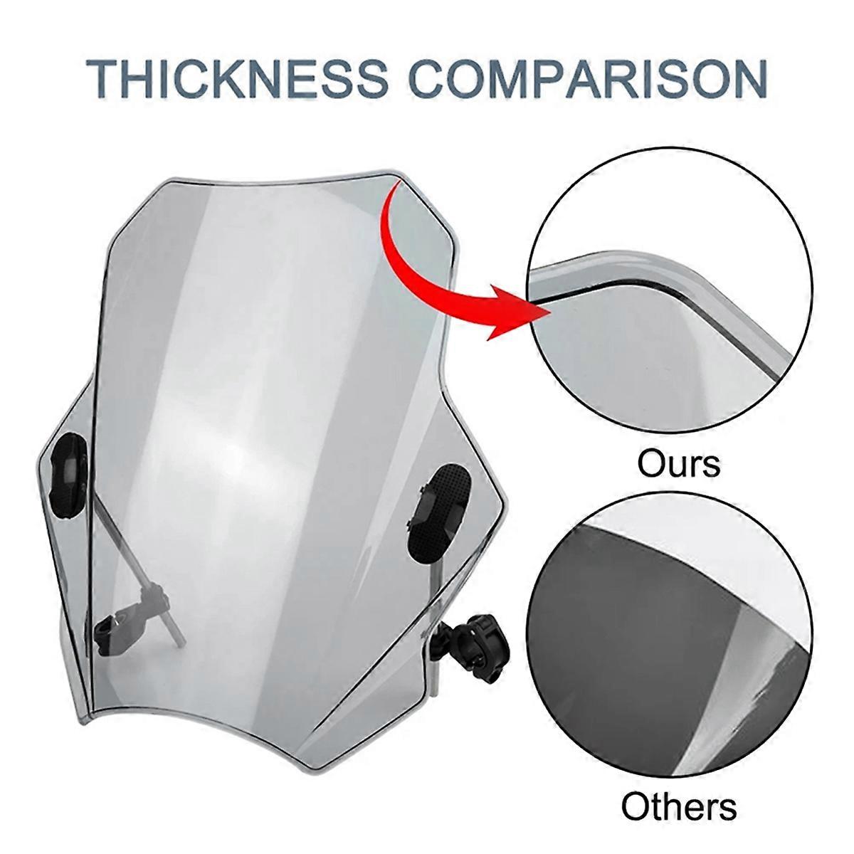 Motorcycle Windscreen For MT07 MT09 43x40cm Gray