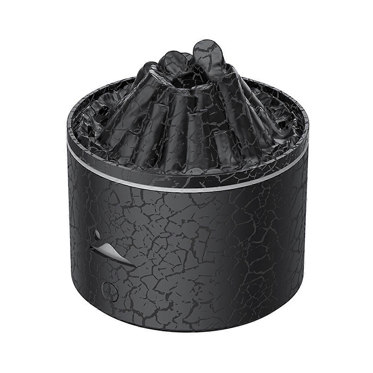 180ml Essential Oil Diffuser, Volcano Humidifier with Flame Aroma,B